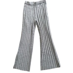 House of Harlow 1960 Metallic pleated Knit wide leg pants size medium